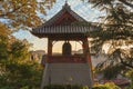 Close-up on the buddhist bell of Ueno Park known as Time Bell of Kaneiji Temple.